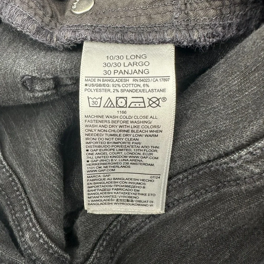 Gap Universal Skinny Jeans‎ Womens 10/30L Black Denim Comfort High Rise Stretch